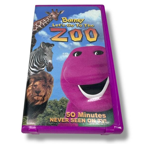 Barney Let's Go To The Zoo VHS 2001 Movie Tape Children's & Family Fun For Kids - Picture 1 of 7